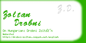 zoltan drobni business card